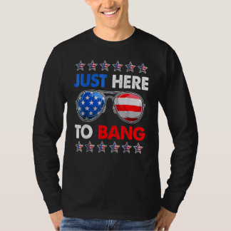 T-shirt Juste Ici Pour Bang 4 juillet Lunettes De Soleil F