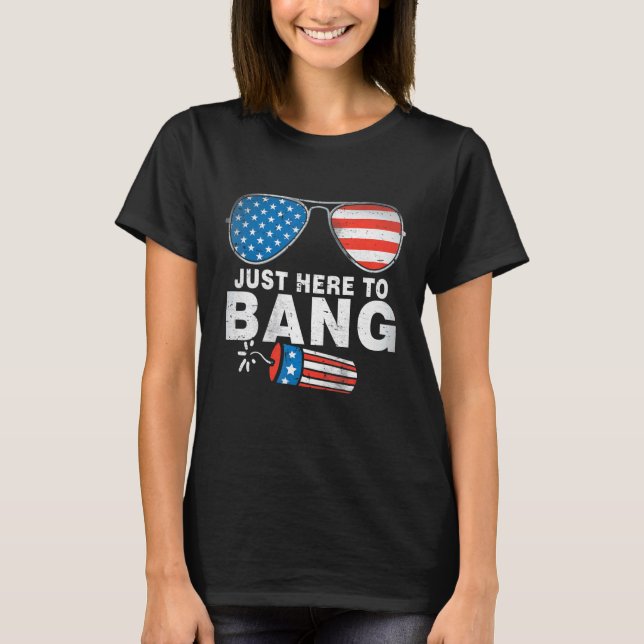 T-shirt Juste Ici Pour Bang Firework 4 juillet Garçons Enf (Devant)