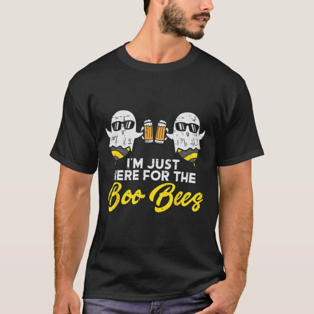 T-shirt Juste ici pour Boo Bees Fun Boo bee Ghost Hallo (Devant)
