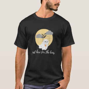 T-shirt Juste Ici Pour Boos Moon Bats Design Halloween