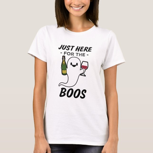 T-shirt Juste ici pour hue la chemise drôle de Halloween (Devant)