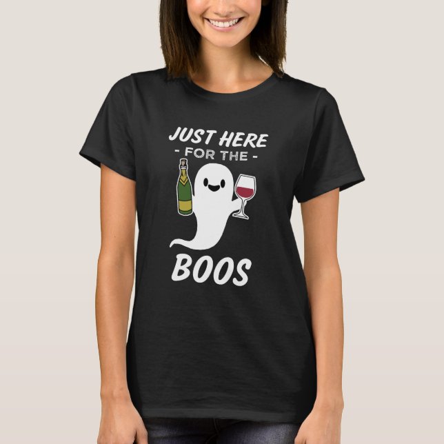 T-shirt Juste ici pour hue la chemise drôle de Halloween (Devant)