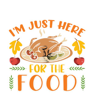 T-shirt juste ici pour la nourriture