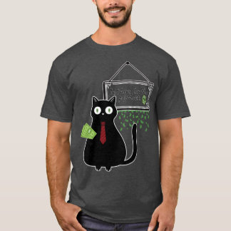 T-shirt Juste ici pour la paie Création de bureau de chat