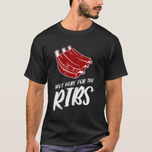 T-shirt Juste Ici Pour Le Grillin Grill Grill De Viande Ri (Devant)