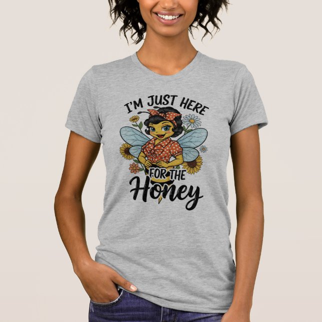 T-shirt Juste ici pour le miel (Devant)