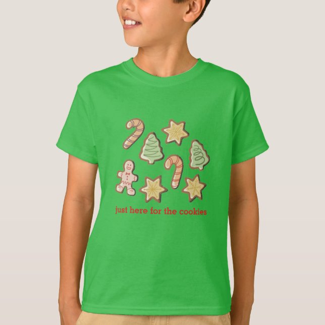 T-shirt Juste ici pour les cookies (Devant)