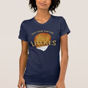 T-shirt Juste ici pour les Latkes Modern Hanoukka Funny