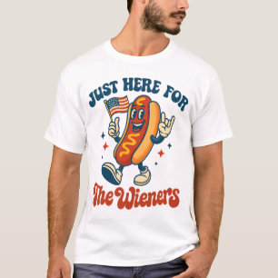T-shirt Juste ici pour les saucisses drôles de roche de ho