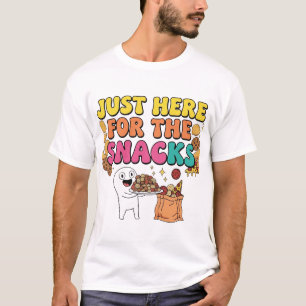 T-shirt Juste Ici Pour Les Snacks - Amusant Nourriture Lov