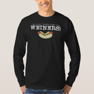 T-shirt Juste Ici Pour Les Weiners Drôle Amoureux des chie