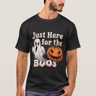T-shirt Juste ici pour l'Halloween drôle BOOS