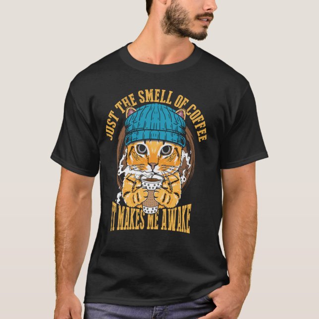 T-shirt Juste l'odeur de café (Devant)