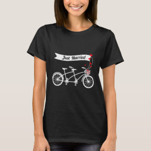 T-shirt Juste Marié Chemises Pour Couples Mariage De Vélo 