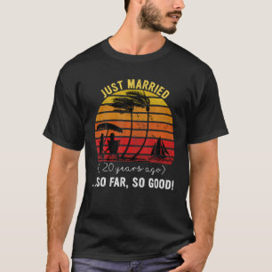 T-shirt Juste Marié-Coucher De Soleil 20E Anniversaire Ma