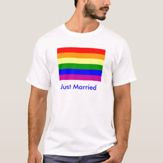 T-shirt Juste marié/Mariage Gay pride