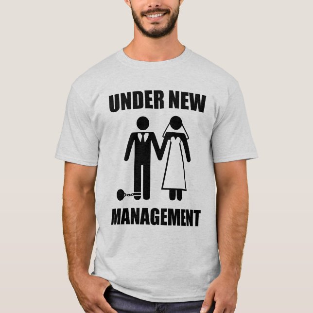 T-shirt Juste marié, sous la nouvelle gestion (Devant)
