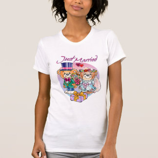 T-shirt Juste Marié Teddy Bear Mariage Couple