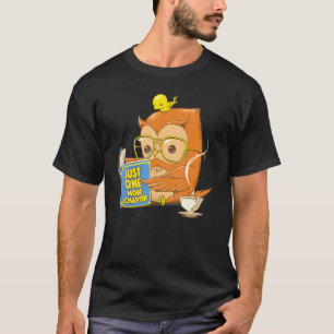 T-shirt Juste O N E Plus Chapitre Cute Owl Lecture Livre a