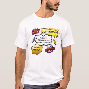T-shirt Juste parodie mariée de super héros