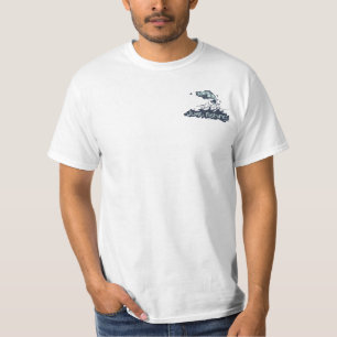 T-shirt Juste pêche de sauter de poissons de la chemise d