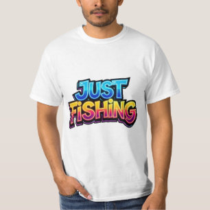 T-shirt Juste Pêche Néon Lumineux Arc-en-Ciel Cadeau Drôle