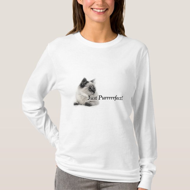 T-shirt Juste Purrrrrfect ! (Devant)