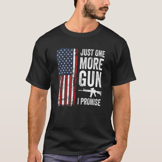 T-shirt Juste Un Arme De Plus Je Promets Patriotique Usa M (Devant)