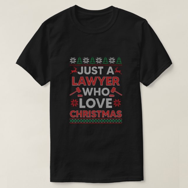 T-shirt Juste un avocat qui aime Noël affreux Sweater Xma (Design devant)