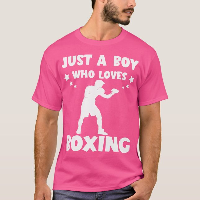 T-shirt Juste Un Boy Boxer Boxer Gants Kickboxer Ki (Devant)