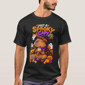 T-shirt Juste un capy spooky vivant ma meilleure vie Migno