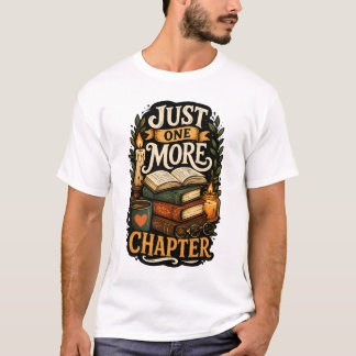T-shirt Juste un chapitre de plus Pile de livres vintage