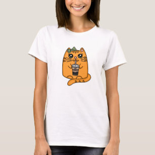 T-shirt Juste un chat et son thé bulle
