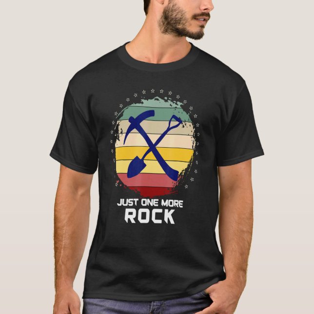 T-shirt Juste un de plus Géologue de Géographie Rock Retro (Devant)