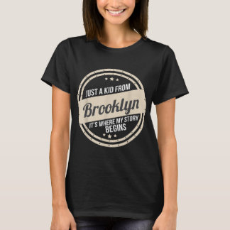 T-shirt Juste Un Enfant De Brooklyn Où Commence Mon Histoi