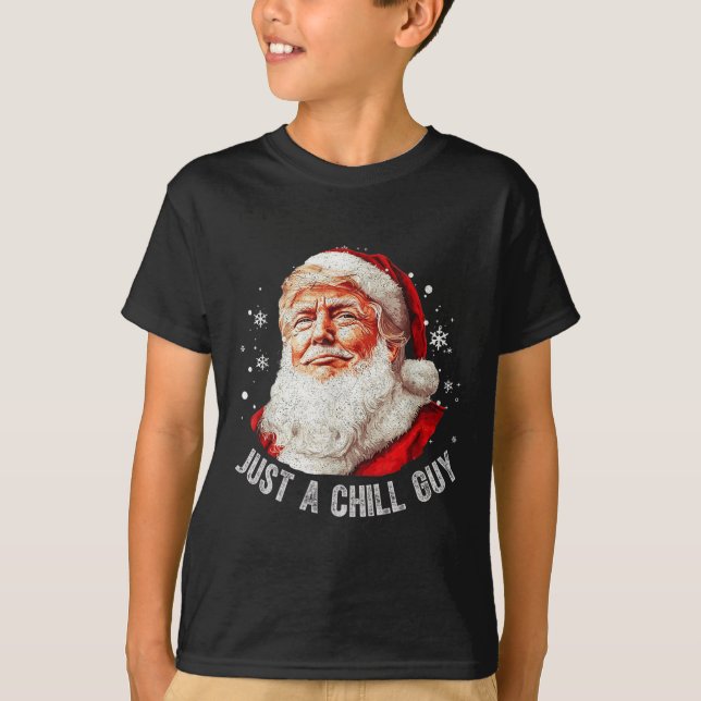 T-shirt Juste un enfant Noël drôle Père Noël Trump Noël (Devant)