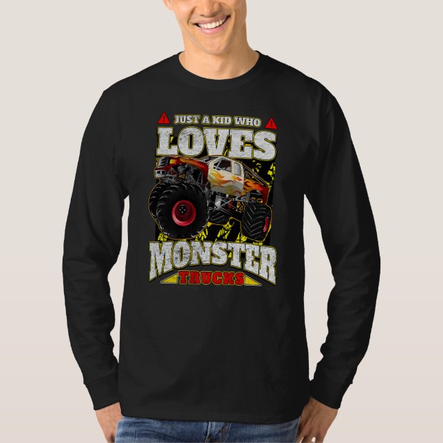 T-shirt Juste Un Enfant Qui Aime Les Camions Monster (Devant)