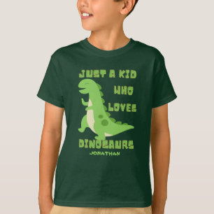 T-shirt Juste un enfant qui aime les dinosaures