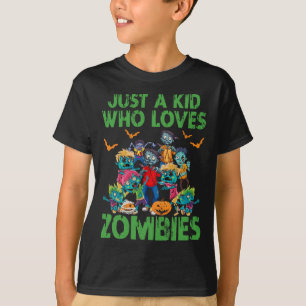 T-shirt Juste un enfant qui aime Zombies Halloween Zombie