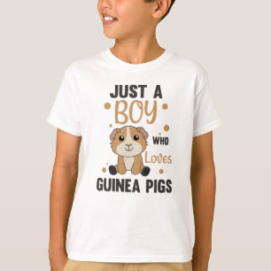 T-shirt Juste un garçon que Guinée Cochon aime animal doux