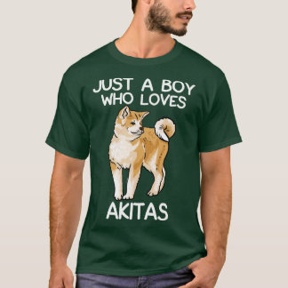 T-shirt Juste Un Garçon Qui Aime Akitas