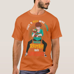 T-shirt Juste Un Garçon Qui Aime Anime Ramen Et Jouer Au J