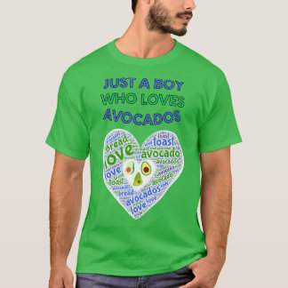 T-shirt Juste un garçon qui aime Avocados Vegan