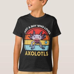 T-shirt Juste Un Garçon Qui Aime Axolotls Mignonne Axolotl