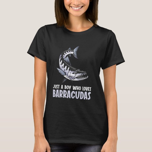 T-shirt Juste un garçon qui aime Barracudas Barracuda (Devant)