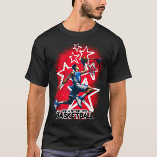 T-shirt Juste un garçon qui aime Basketball Dunk Edition