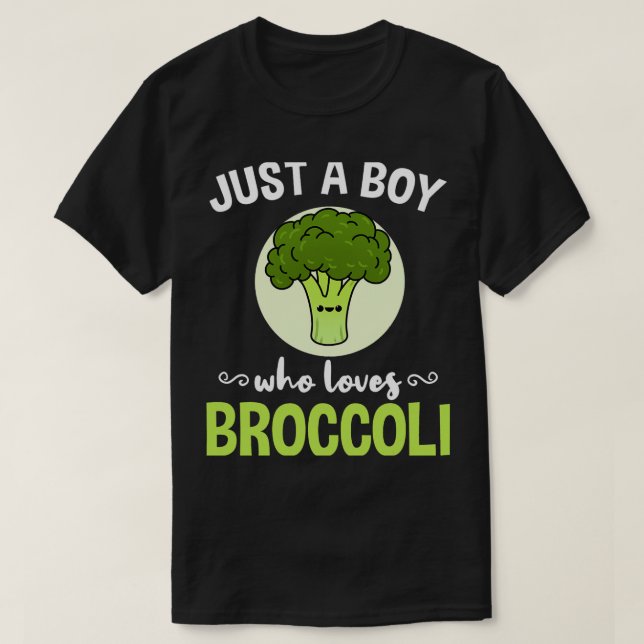 T-shirt Juste un garçon qui aime Broccoli 2 (Design devant)