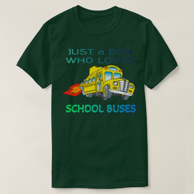 T-shirt Juste un garçon qui aime Bus 3 (Design devant)