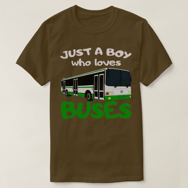 T-shirt Juste Un Garçon Qui Aime Bus amp Bus Lover Cadeaux (Design devant)