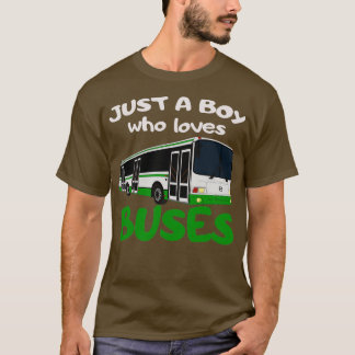 T-shirt Juste Un Garçon Qui Aime Bus amp Bus Lover Cadeaux